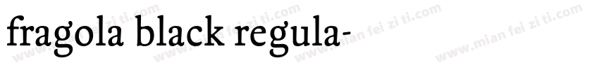 fragola black regula字体转换